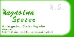 magdolna steier business card